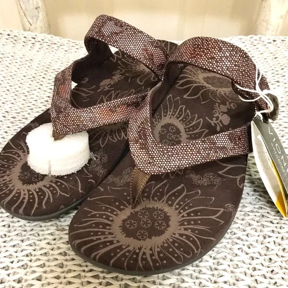 NIB Vionic Cocoa Sandals in Bronze Snake - Picture 6 of 16